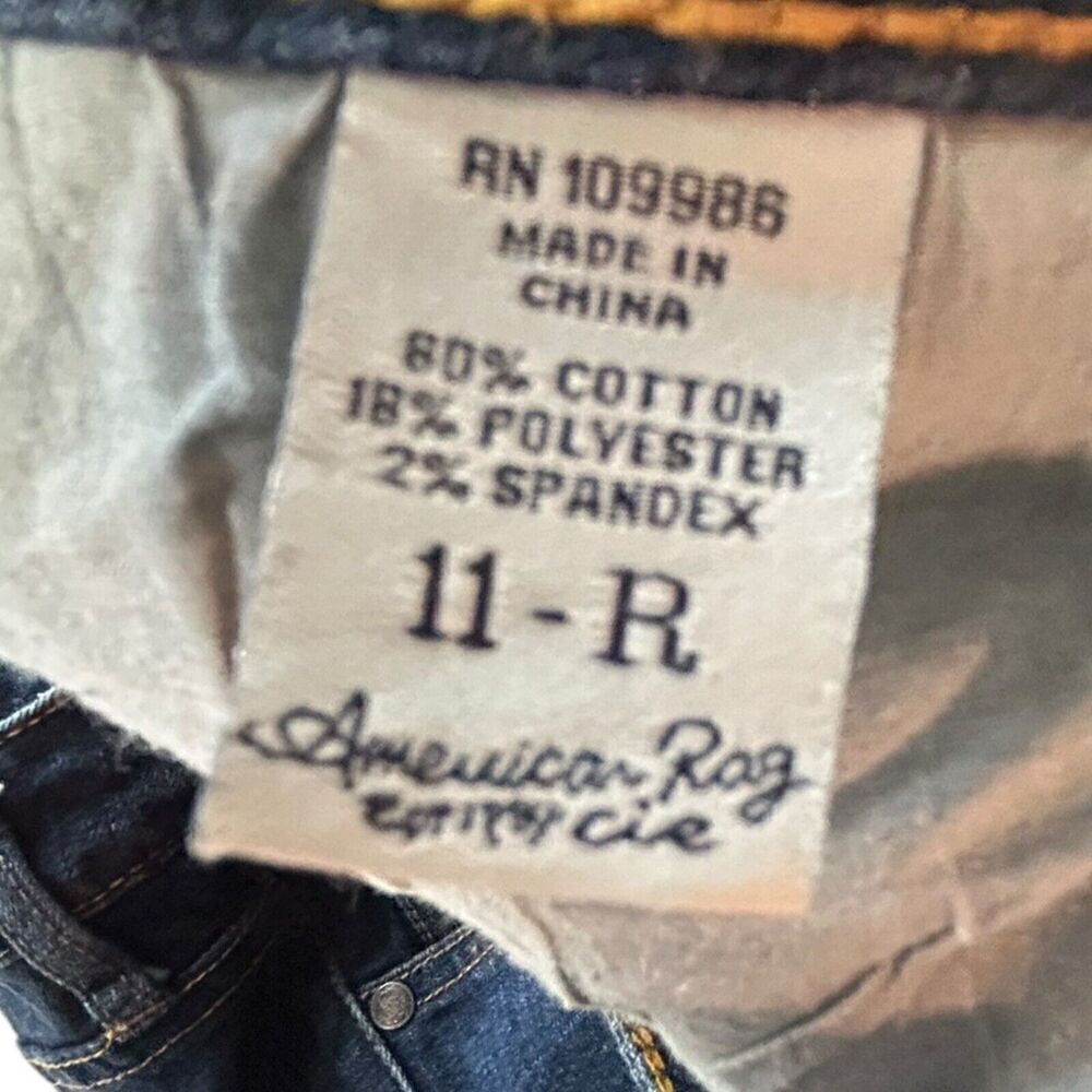 American Rag Cie Women’s Jeans Size 11 Regular Bootcut Dark Wash - Picture 8 of 12